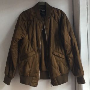 Coach Silk Quilted Bomber